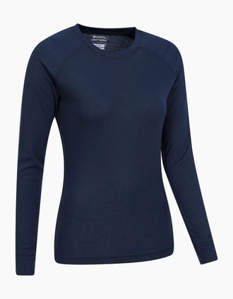 Mountain Warehouse Womens Mountain Warehouse Womens/Ladies Talus Long-Sleeved Top - Navy - Size: 20