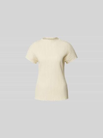 Filippa K T-Shirt in Strick-Optik in Weiss, Gr&ouml;&szlig;e L
