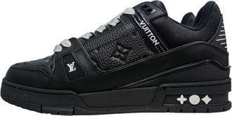 Louis Vuitton Trainer Sneakers Black Monogram 1AARER