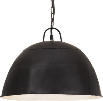 vidaXL Industrial Vintage Hanging Lamp 25 W Black Round 41 cm E27 vidaXL