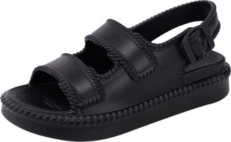 Generic Momolaa UK Size 7 cHUNKY SANDALS LADIES WOMENS open toe double stap buckle slingback flatform SANDALS women Platform flat Sandals Summer Sandal Casual