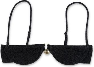 Reina Olga Black Stretch Nylon Hommond Bikini Top