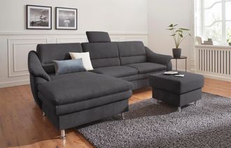 Sit&more Ecksofa »Cardoso L-Form« mit Federkern, wahlweise mit Bettfunktion