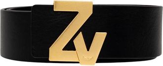 Zadig&Voltaire Rise Riem - Dames - Riemen - Zwart - L - Leer - Accessoires