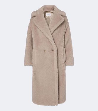 Max Mara Alpaca, wool, and silk teddy coat