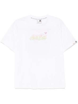 A Bathing Ape logo-print T-shirt - White