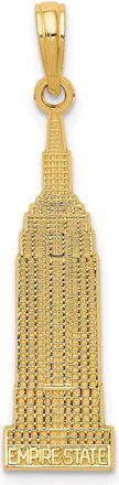 Diamond2Deal 14k Yellow Gold EMPIRE STATE Building Pendant