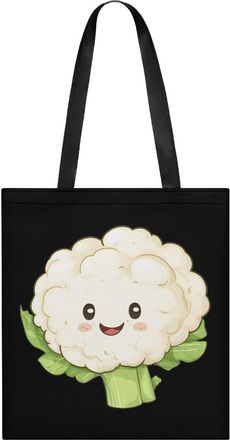 Generic Cute Cauliflower Womens Tote Casual Shopping Bag Lightweight Shoulder Bags Hobos Handbag for Work Travel Daily 35x40cm