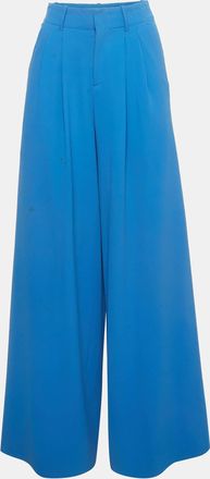 Alice & Olivia Alice + Olivia Blue Crepe Wide Leg Eloise Trousers