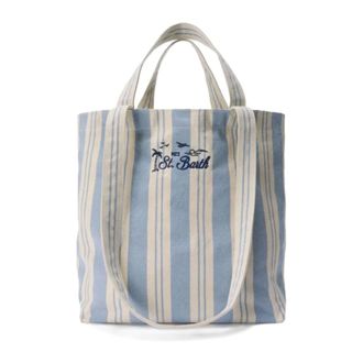 MC2 Saint Barth Tote Bags, female, Multicolor, Size: ONE SIZE Essential Cotton Beach Bag