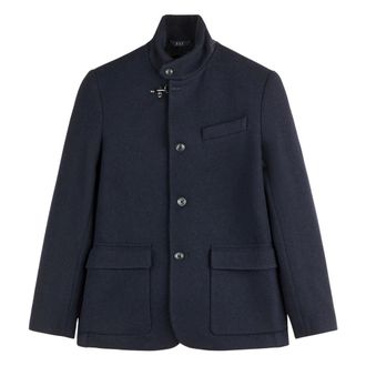 Fay Corto Duty Coat - Heren - Mantels - Blauw - Maat: 2XL Wol