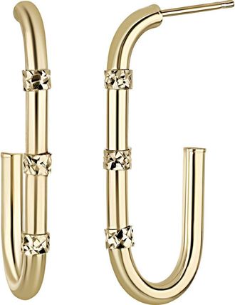 Bony Levy 14K Gold Elongated Hoop Earrings in 14Ky at Nordstrom Rack