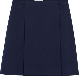 Miu Miu Technical Jersey Mini Skirt - Dames - Korte rokken - Blauw - M - Polyester - Rokken
