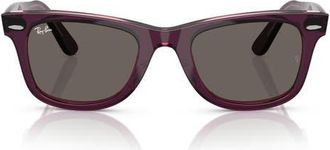 Ray-Ban Classic Wayfarer 50mm Sunglasses in Violet Pink /Dark Grey at Nordstrom