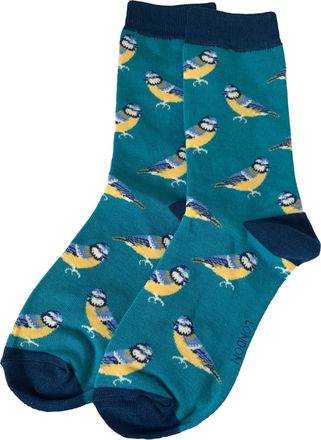 Generic Purple Possum Bird Socks Ladies Blue Tit Birds Bamboo Cotton Blend Shoe Size 3-7 Womens Novelty Socks (Blue)