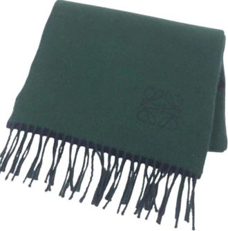 Loewe Pre-owned Stola - Heren - Vintage Accessoires - Groen - ONE Size - Wol - Vintage