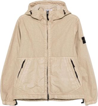 Stone Island Jassen - Heren - Zomerjassen - Beige - L - Jassen
