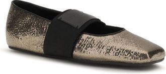 Givenchy Womens Gold Calf Leather Bos Taurus Ballet Flats