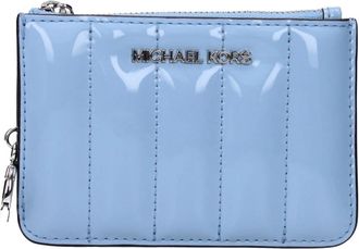 Michael Kors Portemonnee voor munten - Dames - Portefeuilles - Blauw - ONE Size - Leer - Accessoires