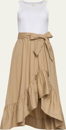 Cinq &agrave; Sept Zayla Two-Tone Midi Dress