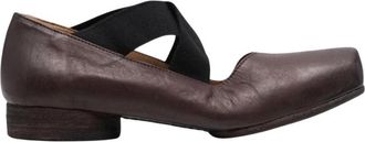 Uma Wang 25mm vierkante ballerinas - Dames - Ballerinas - Bruin - 41 EU - Leer - Schoenen