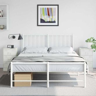 vidaXL Comodini 2 pz Bianchi 34,5x39x62 cm in Acciaio - Vidaxl