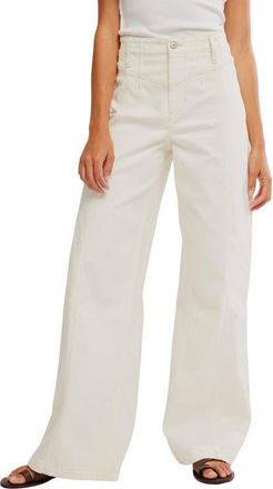Free People Libre Front Yoke Wide Leg Jeans in Island Lights at Nordstrom, Size 30