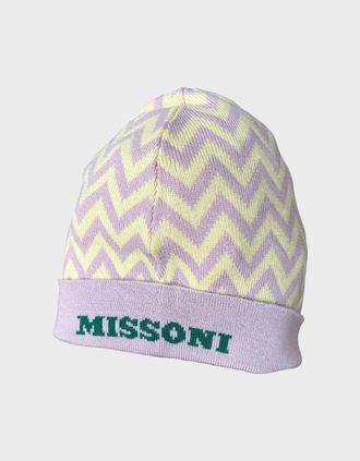 Missoni Womens Multicolour Wool Zig Zag Beanie Hat - Size: ONE size