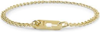 Miansai Mens Annex Vermeil Cuban Chain Bracelet in Gold Vermeil Polished at Nordstrom, Size Medium