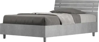ITYhome Letto Una Piazza E Mezza - Ankel - Tipologia Letto: Con Rete E Contenitore - Dimensione Rete: 120x200 - Tipologia Testata: Testata Inclinata - Colore: