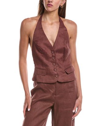 Bardot Domenica Halter Linen Vest