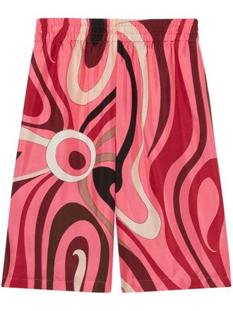 Pucci abstract-print Bermuda shorts - Pink