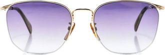 Eyewear by David Beckham Vierkante Metalen Zonnebril - Heren - Zonnebrillen - Geel - ONE Size - Accessoires