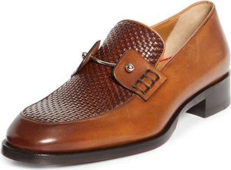Christian Louboutin Chambelimoc Woven Loafer in Bwi3-Havane at Nordstrom, Size 10.5Us