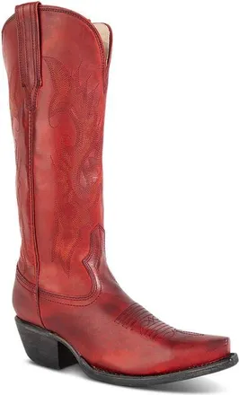 Freebird by Steven Woodland Leather Western Boot in Red at Nordstrom, Size 10