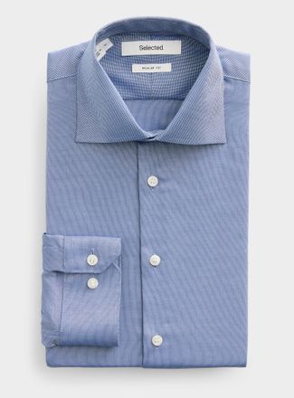 Selected Mens Pure cotton Dobby shirt Regular fit