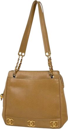 Chanel Brown Grained Calfskin Tote Bag (Pre-Owned)