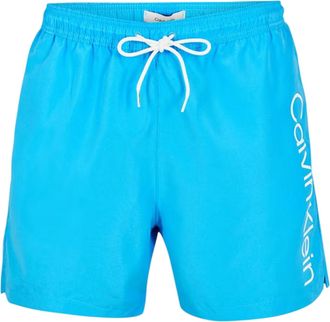 Calvin Klein Heren Polyester Zwemshort met Logo (Lichtblauw)