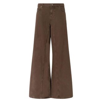 Pinko Wide Trousers, female, Brown, Size: W25 Winona Wide Leg