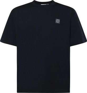 Stone Island Cotton Jersey T-Shirt With Compass Patch