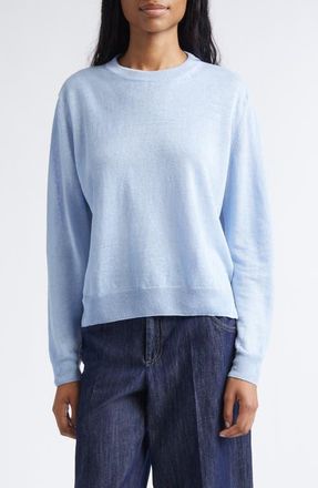 Max Mara Fervore Linen Sweater in Sky Blue at Nordstrom, Size X-Small