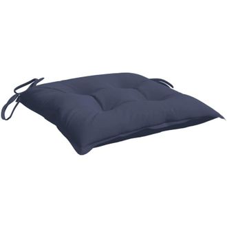 vidaXL Cojines Para Silla 6 Uds Tela Oxford Azul Marino 40x40x7 Cm Vidaxl