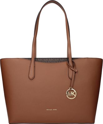 Michael Kors Damess Arden Leather Shoulder Bag Brown/Luggage