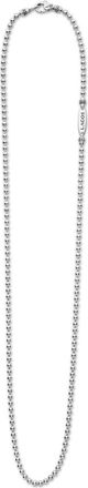 Lagos Mens Signature Caviar Sterling Silver Beaded Ball Chain Necklace at Nordstrom, Size 20