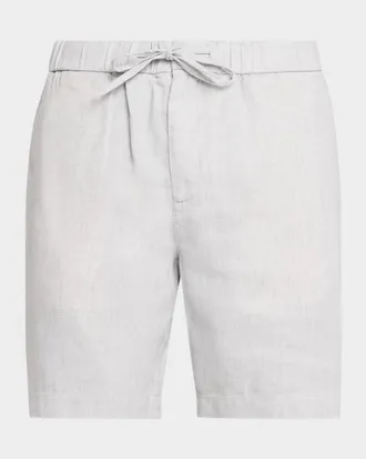 Frescobol Carioca Men & apos;s Felipe Linen and Cotton Drawstring Shorts