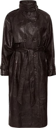 Gestuz Trenchcoat - Dames - Trenchcoats - Bruin - XL - Leer - Jassen