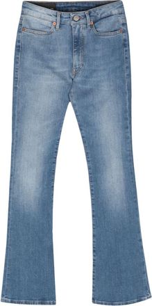 Dondup Mandy flared-cut organic-cotton jeans - women - Cotton/Organic Cotton/Spandex/Elastane/Polyester - 26 - Blue