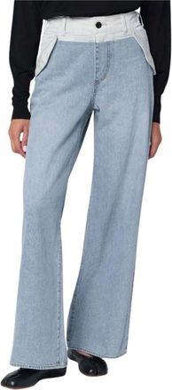 sacai Denim Broek - Dames - Loose Fit Jeans - Blauw - S - Denim - Jeans