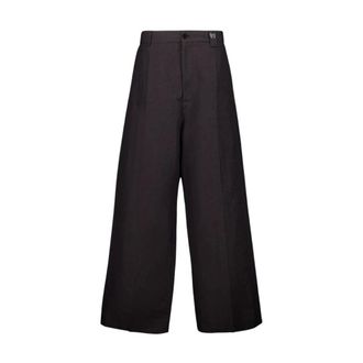 Balenciaga Cotton Large-Fit Trousers - male - Balenciaga - Wide Trousers - Black - M - Trousers