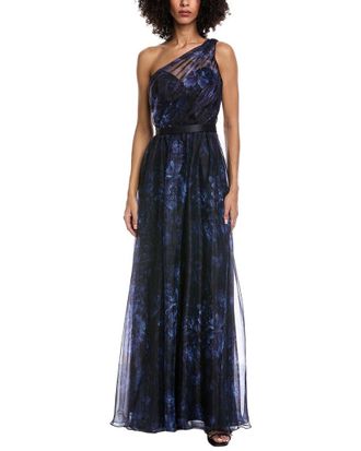 Rene Ruiz One-Shoulder Gown